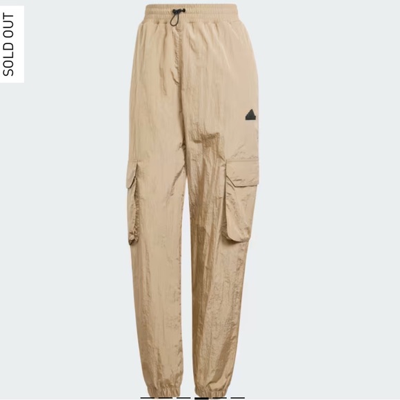 NWT Adidas City Escape Cargo Pants Joggers Elastic Small Gold - Picture 5 of 11